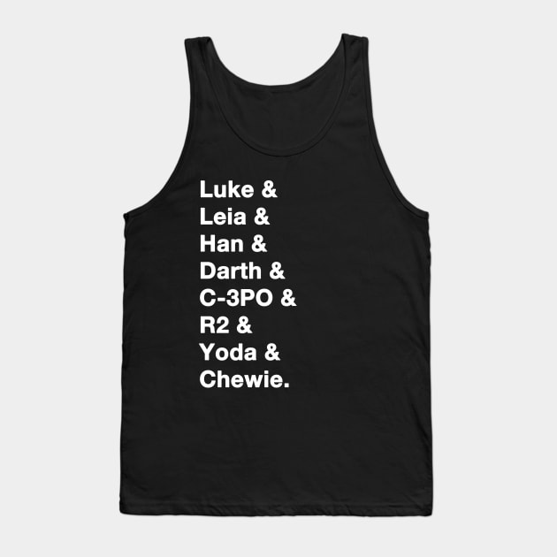 Star Wars Names white Tank Top by IdenticalExposure